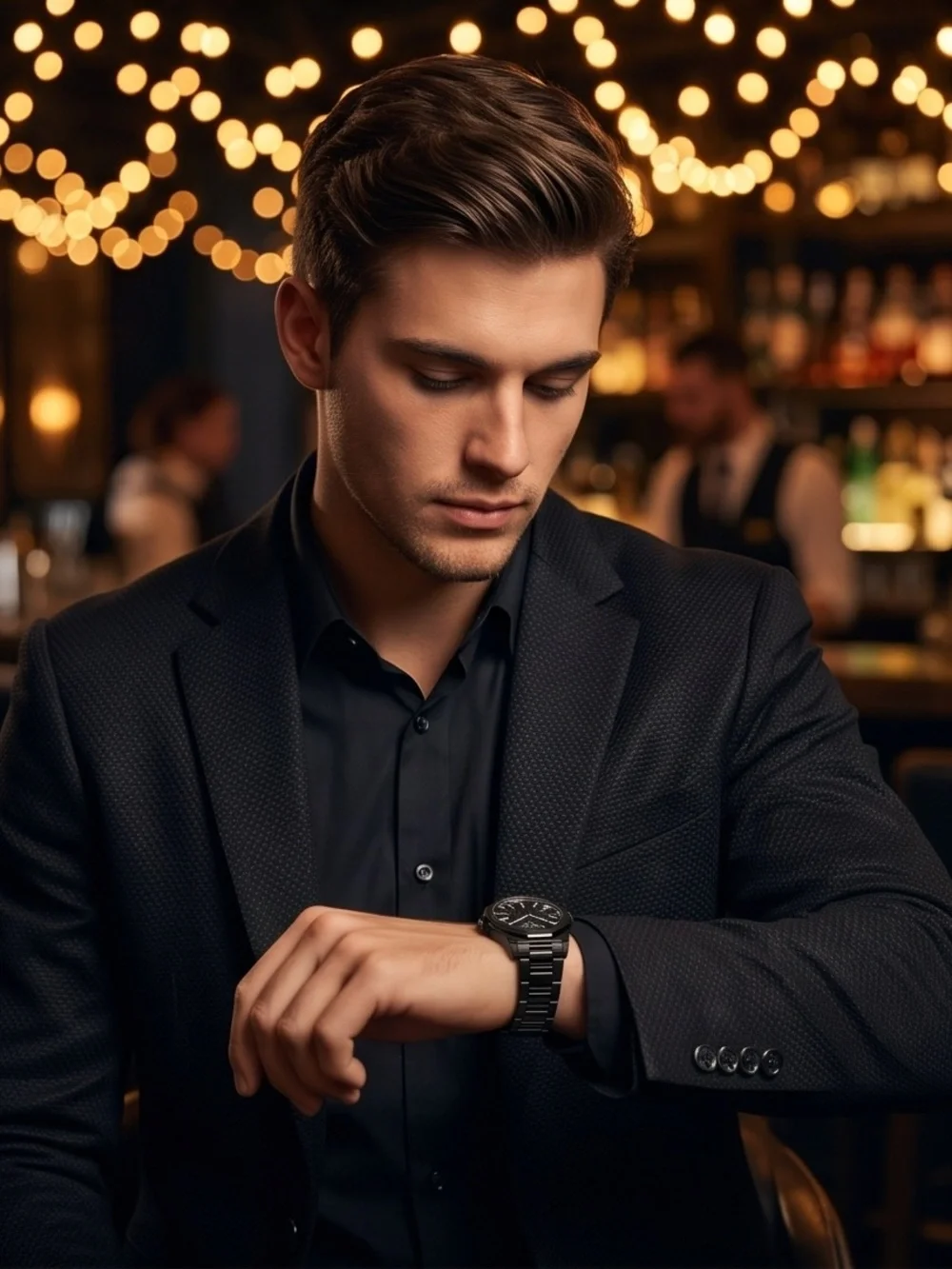 Invicta Black on Black Ion-Plated Stainless Steel Bracelet Watch